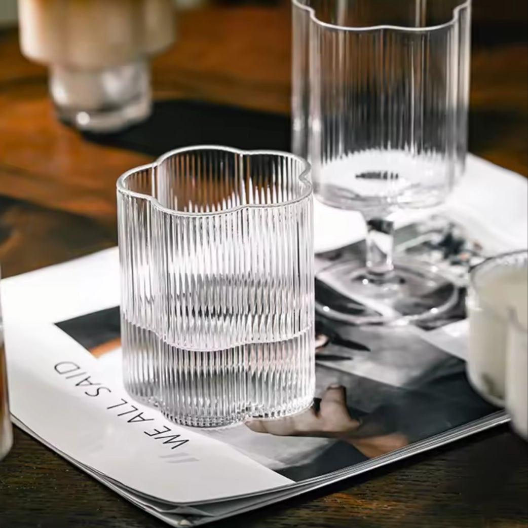 Ribbed Petal Glass 210 ml