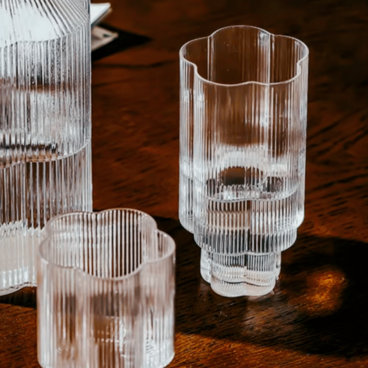 Verre Ribbed Fleur 360 ml