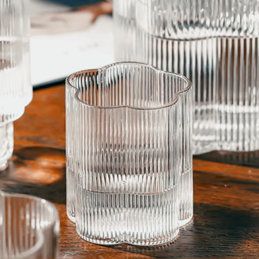 Verre Ribbed Pétale 210 ml